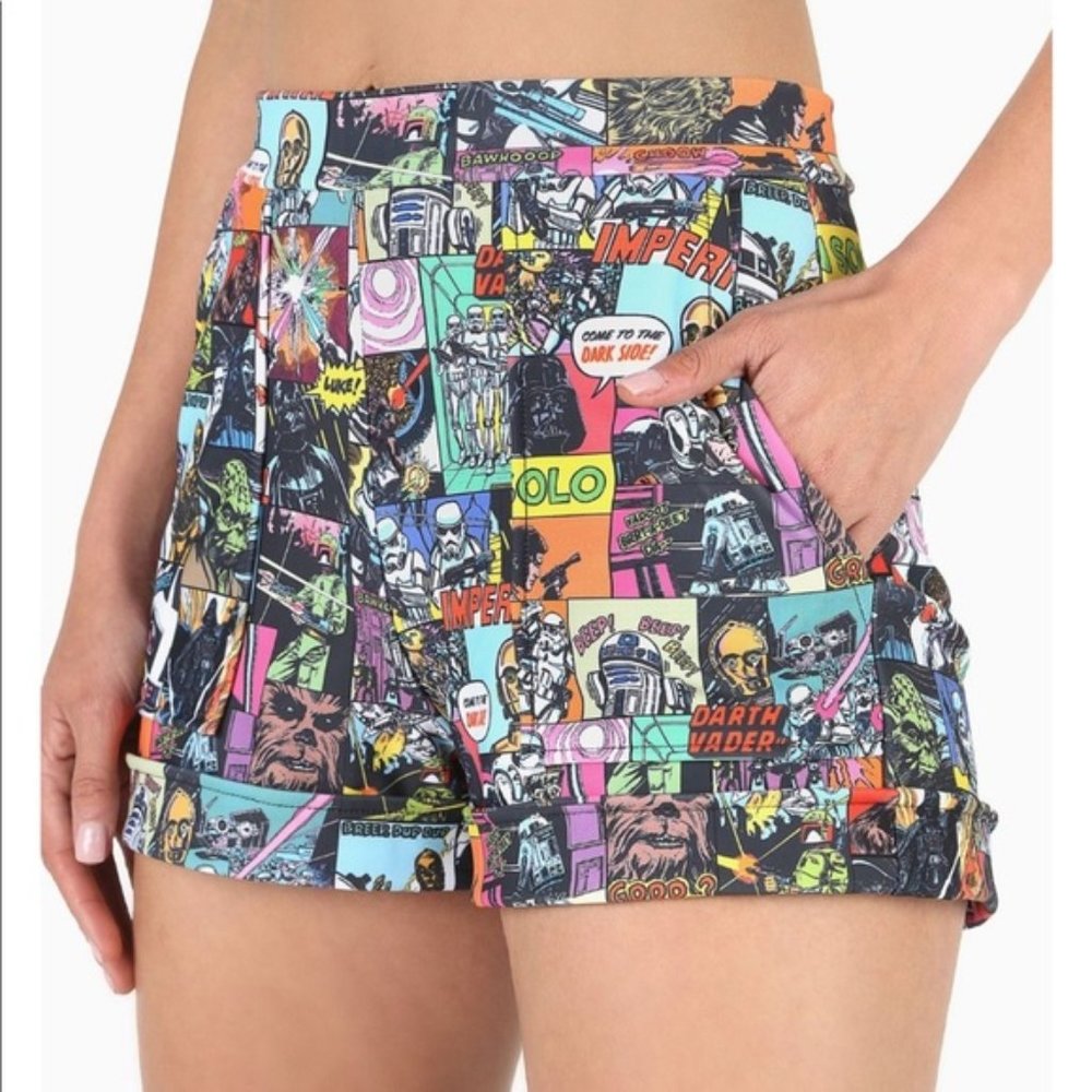 Star Wars Comic Cuffed Shorts Blackmilk Limited